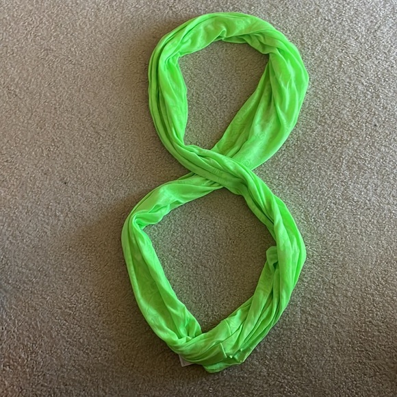 Neon Green Lightweight Infinity Scarf - Picture 2 of 5